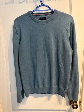 Denver Hayes Men's Crewneck Sweater in Dusty Teal Blue